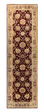 19332-Chobi Ziegler Handmade/Hand-knotted Afghan Rug/Carpet Tribal/Nomadic Authentic/ Size: 9'7" x 2'9"
