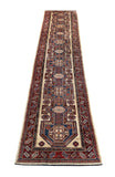 25357- Kazak Afghan Hand-knotted Contemporary/Modern Nomadic/Tribal Carpet/Rug/ 11'4" x 2'9"