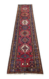25359- Hamadan Hand-Knotted/Handmade Persian Rug/Carpet Traditional Authentic Size: 12'9" x 2'9"