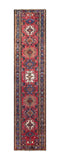 25359- Hamadan Hand-Knotted/Handmade Persian Rug/Carpet Traditional Authentic Size: 12'9" x 2'9"