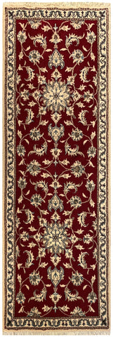 22057 - Nain Hand-Knotted/Handmade Persian Rug/Carpet Traditional Authentic/Size: 6'4" x 2'8"