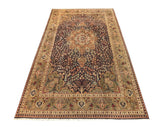 13430 - Tabriz Persian Hand-knotted Authentic/Traditional Carpet/Rug Silk-made /Size: 10'1" x 6'7"