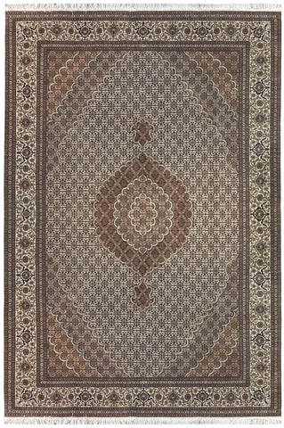 15023 - Tabriz Persian Hand-Knotted Authentic/Traditional Carpet/Rug Silk-made Signed-piece/ Size: 10'1" x 6'7"