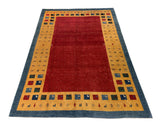 15083 - Lori Persian Hand-Knotted Authentic/Nomadic/Tribal Gabbeh/ Size: 9'1" x 6'3"