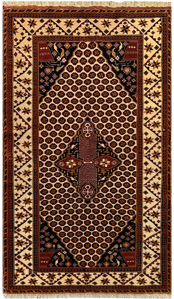 13094 - Balutch Persian Hand-knotted Authentic/Nomadic/Tribal Rug/Carpet/ Size: 6'2" x 4'2"