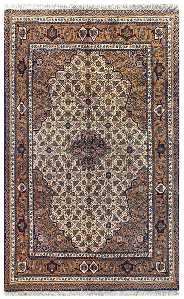 19414-Tabriz Hand-Knotted/Handmade Persian Rug/Carpet Traditional Authentic/ Size: 5'10" x 3'7"