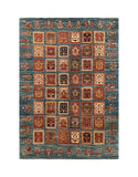 19107-Chobi Ziegler Hand-Knotted/Handmade Afghan Rug/Carpet Tribal/Nomadic Authentic/ Size: 7'7''x 5'5''