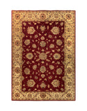 19272-Chobi Ziegler Hand-Knotted/Handmade Afghan Rug/Carpet Tribal/Nomadic Authentic/ Size: 7'8" x 5'6"