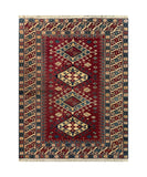 19366-Royal Shirvan Handmade/Hand-knotted Afghan Rug/Carpet Tribal/Nomadic Authentic/ Size: 6'5" x 4'9"