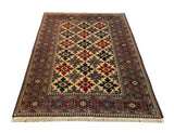 19367-Royal Shirvan Handmade/Hand-knotted Afghan Rug/Carpet Tribal/Nomadic Authentic/ Size: 6'5" x 5'2"