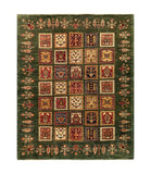 19269-Chobi Ziegler Hand-Knotted/Handmade Afghan Rug/Carpet Tribal/Nomadic Authentic/ Size: 6'5" x 5'2"