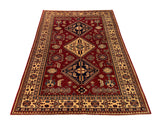 19390-Royal Shirvan Handmade/Hand-knotted Afghan Rug/Carpet Tribal/Nomadic Authentic/ Size: 7'2" x 5'0"