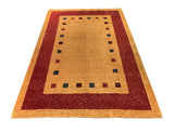 15081 - Lori Persian Hand-knotted Authentic/Nomadic/Tribal Gabbeh/ Size: 9'8" x 6'10"
