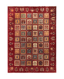 19275-Chobi Ziegler Hand-Knotted/Handmade Afghan Rug/Carpet Tribal/Nomadic Authentic 9'6" x 6'10"