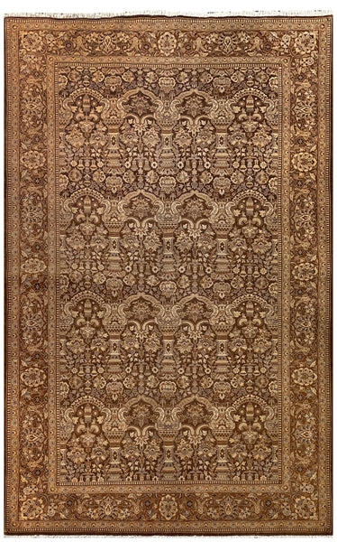 20861 - Tabriz  Afghan Hand-Knotted/Handmade Afghan Rug/Carpet Traditional Authentic/ Size: 7'3" x 4'5"