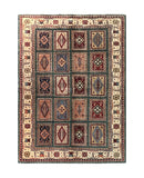 19104-Chobi Ziegler Hand-Knotted/Handmade Afghan Rug/Carpet Tribal/Nomadic Authentic/ Size: 7'8''x 5'7''