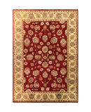 19255-Chobi Ziegler Hand-Knotted/Handmade Afghan Rug/Carpet Tribal/Nomadic Authentic/ Size: 8'3" x 5'9"