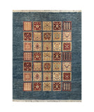 19123-Chobi Ziegler Hand-Knotted/Handmade Afghan Rug/Carpet Tribal/Nomadic Authentic/ Size: 7'6" x 5'8"