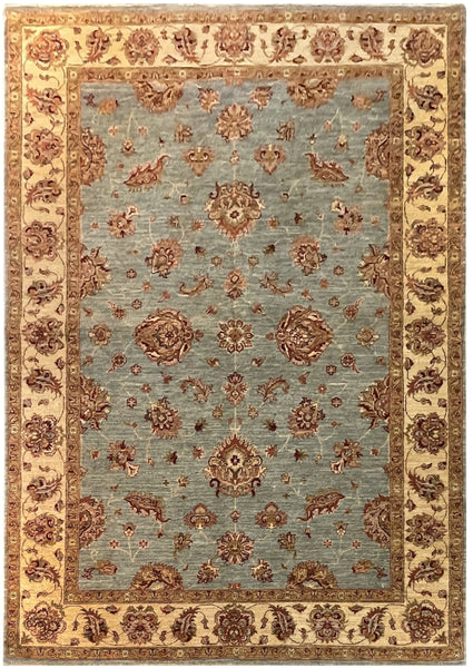 19281-Chobi Ziegler Hand-knotted/Handmade Afghan Rug/Carpet Traditional Authentic/ Size: 8'0" x 5'7"