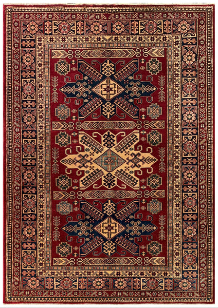19392-Royal Shirvan Handmade/Hand-knotted Afghan Rug/Carpet Tribal/Nomadic Authentic/ Size: 7'2" x 4'10"