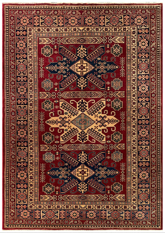 19392-Royal Shirvan Handmade/Hand-knotted Afghan Rug/Carpet Tribal/Nomadic Authentic/ Size: 7'2" x 4'10"