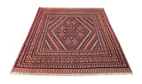 15387-Kelim Hand-Knotted/Handmade Persian Rug/Carpet Tribal/Nomadic Authentic/ Size: 6'5" x 5'4"