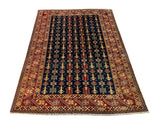 19360-Royal Shirvan Handmade/Hand-knotted Afghan Rug/Carpet Tribal/Nomadic Authentic﻿/ Size: 6'8" x 5'1"