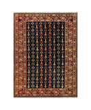 19360-Royal Shirvan Handmade/Hand-knotted Afghan Rug/Carpet Tribal/Nomadic Authentic﻿/ Size: 6'8" x 5'1"