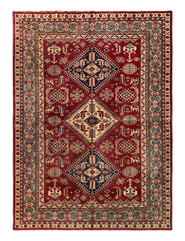 19380-Royal Shirvan Handmade/Hand-knotted Afghan Rug/Carpet Tribal/Nomadic Authentic/ Size: 6'7" x 4'9"