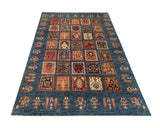 19303-Chobi Ziegler Hand-Knotted/Handmade Afghan Rug/Carpet Tribal/Nomadic Authentic/ Size: 8'3" x 6'0"