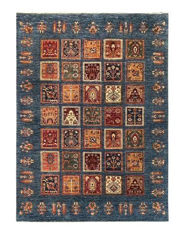 19303-Chobi Ziegler Hand-Knotted/Handmade Afghan Rug/Carpet Tribal/Nomadic Authentic/ Size: 8'3" x 6'0"