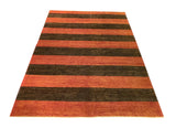 18031-Chobi Ziegler Hand-Knotted/Handmade Afghan Rug/Carpet Tribal/Nomadic Authentic/ Size: 7'10" x 6'2"