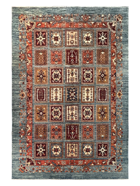 19300-Chobi Ziegler Hand-Knotted/Handmade Afghan Rug/Carpet Tribal/Nomadic Authentic/ Size: 8'5" x 5'8"