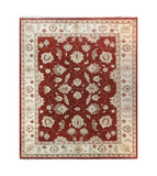 19224-Chobi Ziegler Hand-Knotted/Handmade Afghan Rug/Carpet Traditional Authentic/ Size: 7'11''x 6'7''