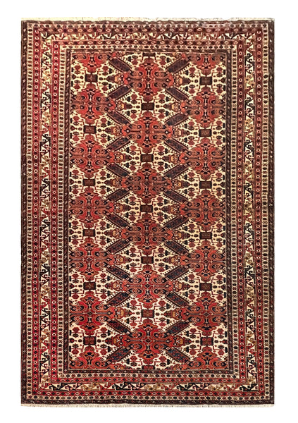 16667-Meshkin Hand-Knotted/Handmade Persian Rug/Carpet Tribal/Nomadic Authentic/ Size: 8'4" x 5'3"