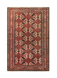 16667-Meshkin Hand-Knotted/Handmade Persian Rug/Carpet Tribal/Nomadic Authentic/ Size: 8'4" x 5'3"