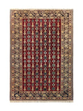 19359-Royal Shirvan Handmade/Hand-knotted Afghan Rug/Carpet Tribal/Nomadic Authentic/ Size: 7'6" x 5'2"