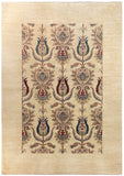 19125-Chobi Ziegler Hand-Knotted/Handmade Afghan Rug/Carpet Tribal/Nomadic Authentic/Size: 7'9" x 5'6"