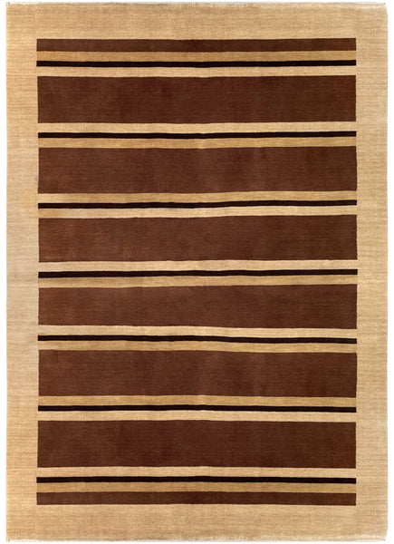 17851-Loribaft Gabbeh Hand-Knotted/Handmade Indian Rug/Carpet Tribal/Nomadic Authentic 7’8” x 5’4”