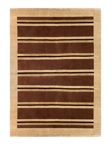 17851-Loribaft Gabbeh Hand-Knotted/Handmade Indian Rug/Carpet Tribal/Nomadic Authentic 7’8” x 5’4”