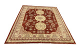 19235-Royal Chobi Ziegler Hand-Knotted/Handmade Afghan Rug/Carpet Tribal/Nomadic Authentic/ Size: 9'7''x 8'2''