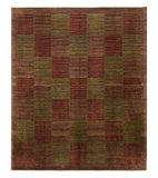 21747-Chobi Ziegler Hand-Knotted/Handmade Afghan Rug/Carpet Modern Authentic/Size: 9'8" x 8'2"