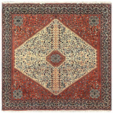 15478 - Abadeh Hand-Knotted/Handmade Persian Rug/Carpet Tribal/Nomadic Authentic/ Size: 8'2" x 8'1"