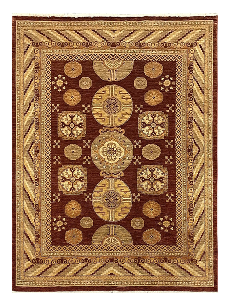 14697 - Chobi Ziegler Afghan Hand-knotted Contemporary/Modern Carpet/Rug/ Size: 9'2" x 7'11"