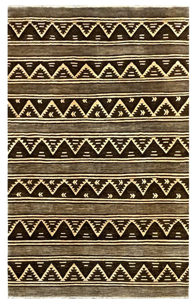 19943-Chobi Ziegler Hand-knotted/Handmade Afghan Rug/Carpet Traditional Authentic/ Size: 9'2" x 8'1"