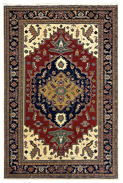 19363-Royal Shirvan Handmade/Hand-knotted Afghan Rug/Carpet Tribal/Nomadic Authentic/ Size: 10'2" x 7'9"