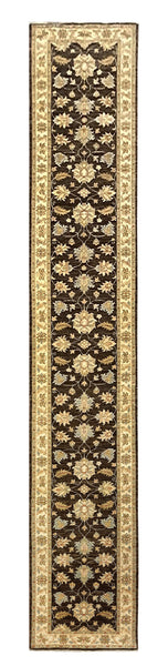 19340-Chobi Ziegler Handmade/Hand-knotted Afghan Rug/Carpet Tribal/Nomadic Authentic/ Size: 16'0" x 2'6"