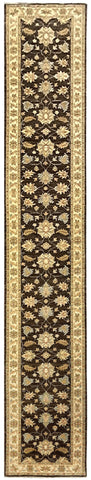 19340-Chobi Ziegler Handmade/Hand-knotted Afghan Rug/Carpet Tribal/Nomadic Authentic/ Size: 16'0" x 2'6"