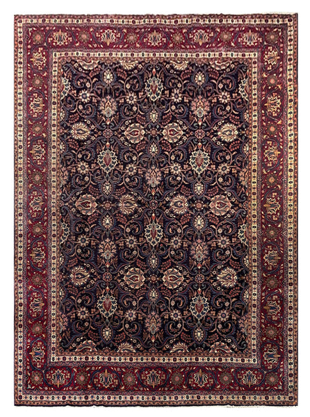 20353-Mashad Hand-Knotted/Handmade Persian Rug/Carpet Traditional Authentic/ Size: 12'5" x 9'9"