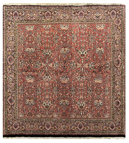 20573-Bidjar Hand-Knotted/Handmade Persian Rug/Carpet Traditional Authentic/ Size: 6'6" x 5'11"